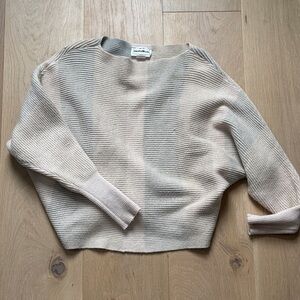 For The Republic Cream Crew Neck Sweater